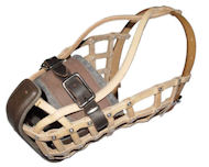 Basket Leather Dog Muzzle - Police Style Police Muzzle Basket Leather Dog Muzzle - Police Style Police Muzzle