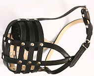 Leather Dog Muzzle - Padded Leather Muzzle - M41 Leather Dog Muzzle - Padded Leather Muzzle - M41