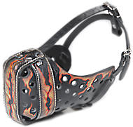Hand painted by our artists leather Muzzle 'Dondi' Plus - FLAMES Hand painted by our artists leather Muzzle 'Dondi' Plus - FLAMES