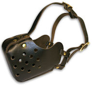 Leather Police Dog Agitation Muzzle - Training Dog Muzzle - M5 Leather Police Dog Agitation Muzzle - Training Dog Muzzle - M5