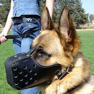 Leather dog muzzle "Dondi" style For German Shepherd Dog Leather dog muzzle "Dondi" style For German Shepherd Dog